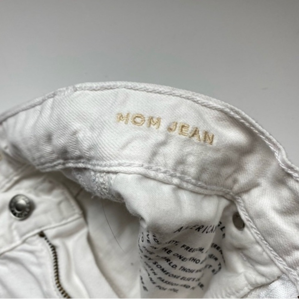 American Eagle Outfitters • White Destructed Mom Jeans - Picture 2 of 4